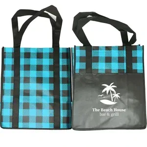 Lumberjack Plaid Laminated Tote Bag