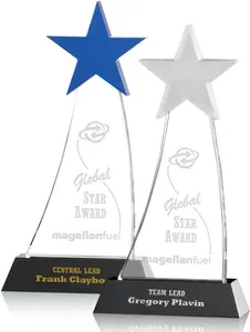 Custom Crystal Star Recognition Trophy