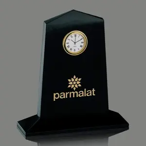 7" Custom-Branded Marble Pentagon Clock