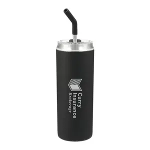 Custom Marka Insulated Tumbler with Stainless Steel Straw - 20oz