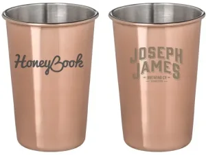 Custom Copper Plated Pint Glass Cup