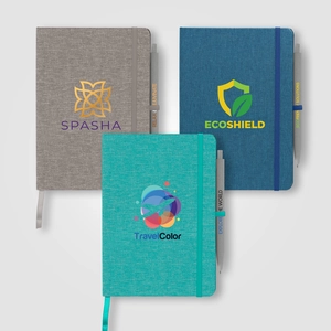 Melville 5.8" x 8.3" RPET Notebook & Zen Pen Gift Set - ColorJet