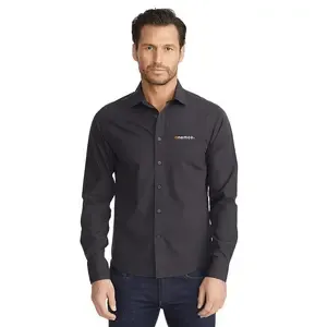 Custom Men's Slim-Fit Button Up Shirt - UNTUCKit Black Stone Wrinkle-Free Long Sleeve