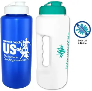 MicroHalt 32 oz. Antibacterial Fitness Bottle - BPA Free, Dishwasher Safe