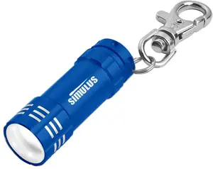 Mini Aluminum LED Flashlight With Key Clip