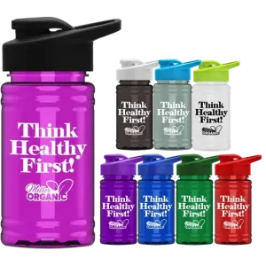 Mini RPET Bottle with Drink-Thru Lid (16 oz.)