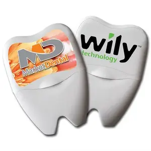 Minty Dental Floss in Large Tooth Shape