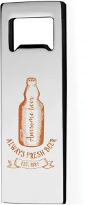 Personalized Modern Bottle Opener - 1 Color