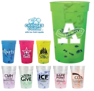 Color-Changing Confetti Stadium Cup - 17 oz. - Custom-Branded Promotional Product