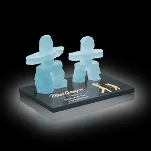 Custom Inukshuk Marble Figurine for Business Branding