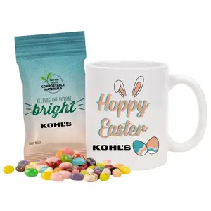 Mug set with Jelly Belly in Compostable Digibag