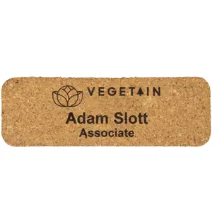 Napa Cork Name Badge: 3" x 1"