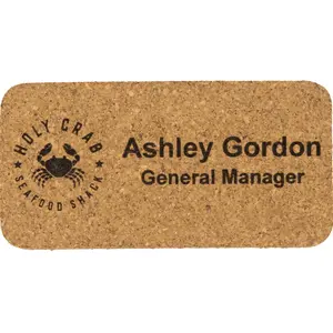 Napa Cork Name Badge: 3" x 1 1/2"