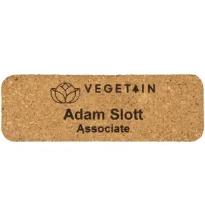 Napa Cork Name Badge: 3" x 1" Express