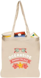 NATURE LOVER Natural Cotton Fiber Tote Bags w/ Full Color