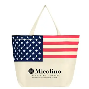 Non-Woven American Flag Tote Bag