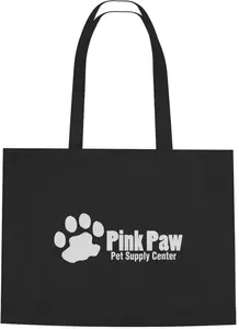 Non-Woven Shopper Tote Bag With Hook And Loop Closure