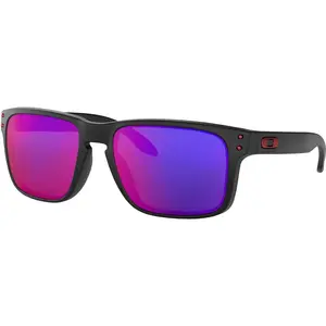 Oakley Holbrook Sunglasses: Matte Black/Positive Red Iridium