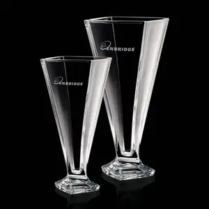 Elegant Custom Crystalline Vase - Perfect for Corporate Gifting