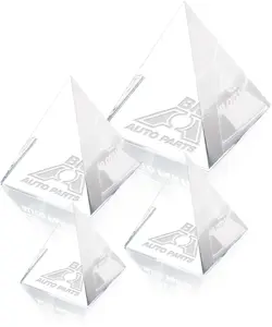 Custom Crystal Logo Pyramid Award