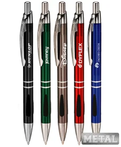 Ornate Colored Metal clicker Pen