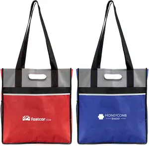 Quad-Handle Non-Woven Shopping Tote Bag