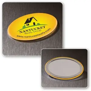 Custom Printed Oval Button Mirror