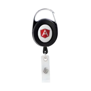 Oval Metal Retractable Badge Reel with Carabiner