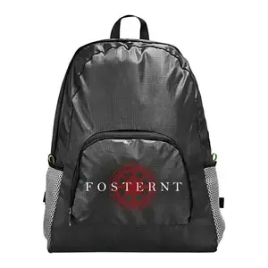 Custom Foldable Backpack with Zipper Compartments