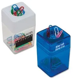 Paper Clip Holder w/Assorted Paper Clips