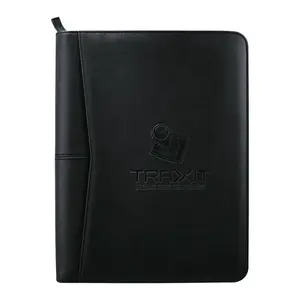 Customized UltraHyde Zippered Padfolio with Document Pockets and Business Card Holders - Pedova™ Series