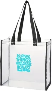 Personalized Clear Stadium Tote Bag