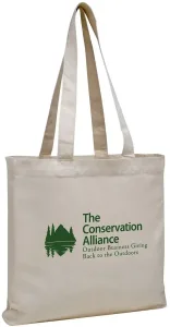 Personalized Organic Gusseted Tote with 25.5" Handles