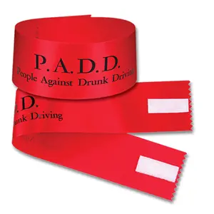 Personalized Satin Ribbon Armbands with Velcro - 3" x 16"