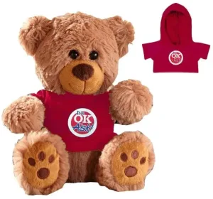 Plush Bear w/ Embroidered Paws and Hoodie