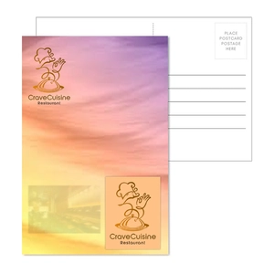 Post Card With Full-Color Golf Bag Luggage Tag