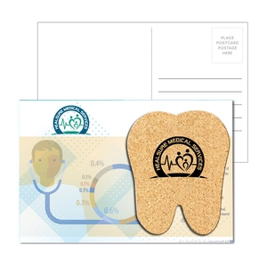 Post Card with Tooth Cork Coaster