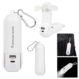 Power Bank With Fan & Flashlight