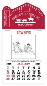 Press-N-Stick™ Header Cowboy Calendar (12-Month)