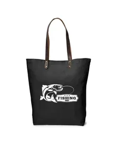 Prime Line Urban Cotton Tote Bag with Leather Handles