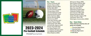 Pro Football Season Schedule Pocket Pamphlet