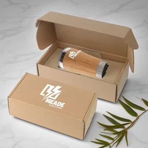 Promotional 17 Oz. Bamboo Stainless Steel Travel Tumbler Gift Set