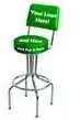 Bar Stool with Logo on Seat - 24"