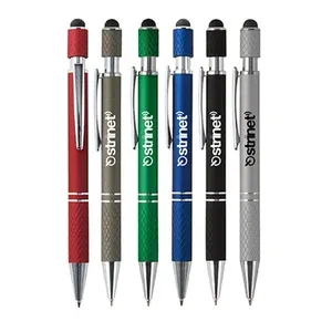 Promotional Aluminum Spin Top Stylus Pen (Individually Polybagged)