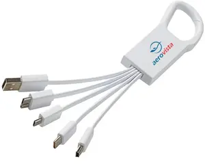 Quad-Tech 4-in-1 USB Charging Cable (Micro, Mini, USB-3, USB-C)