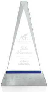 Customizable Quincy Glass Award for Recognition and Achievement