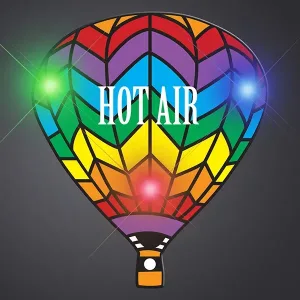 Rainbow Hot Air Balloon Flashing Pin