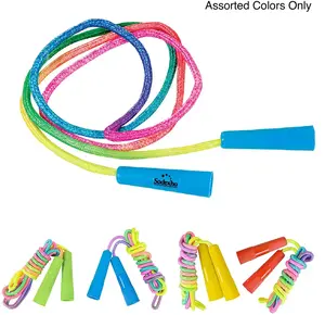 Personalized Rainbow Jump Rope with Colored Handles