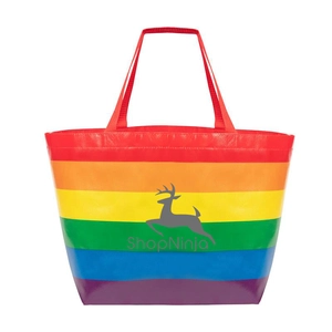 Rainbow Laminated Non-Woven Tote Bag