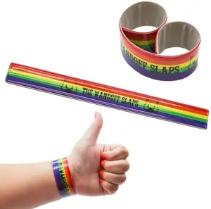 Personalized Rainbow Slap Bracelet